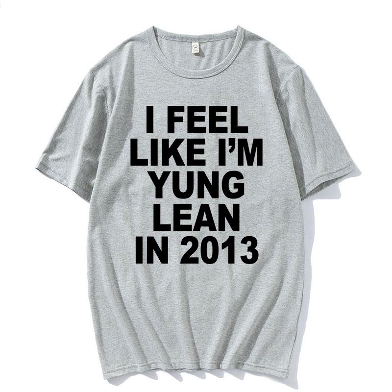 I Feel Like I'm Yung Lean in Print T Shirt Y2K Funny Rap Meme Hip Hop Style Tee Shirt Men Women Summer T-shirt Tops