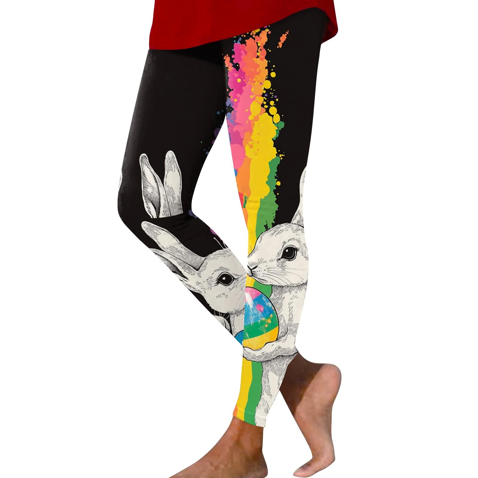 Women s Casual And Fashionable Outdoor Holiday Print Plaid Print Slim Fit Elastic Yoga Pants Nine Minute Pants L