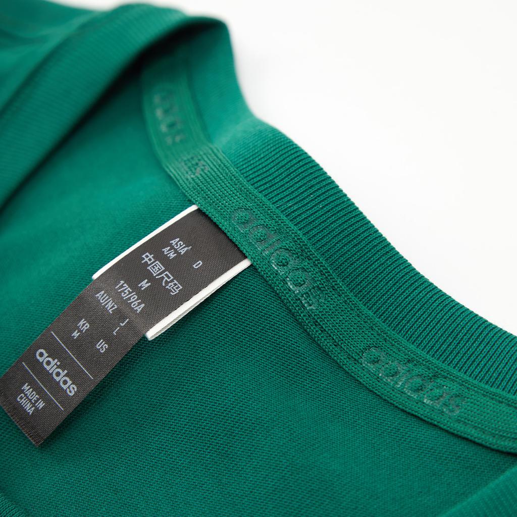 Adidas Letter Print Crew Neck Short Sleeve T-Shirt Unisex Tops Green JF3220