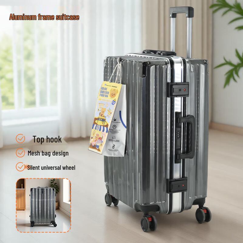 OLOMM Aluminum Frame Spinner Luggage
