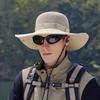 Summer Hollow Breathable Sunscreen Hat Men's Outdoor Mountaineering Fishing Sun Hat Fashion Big Head Circumference Bucket Hat