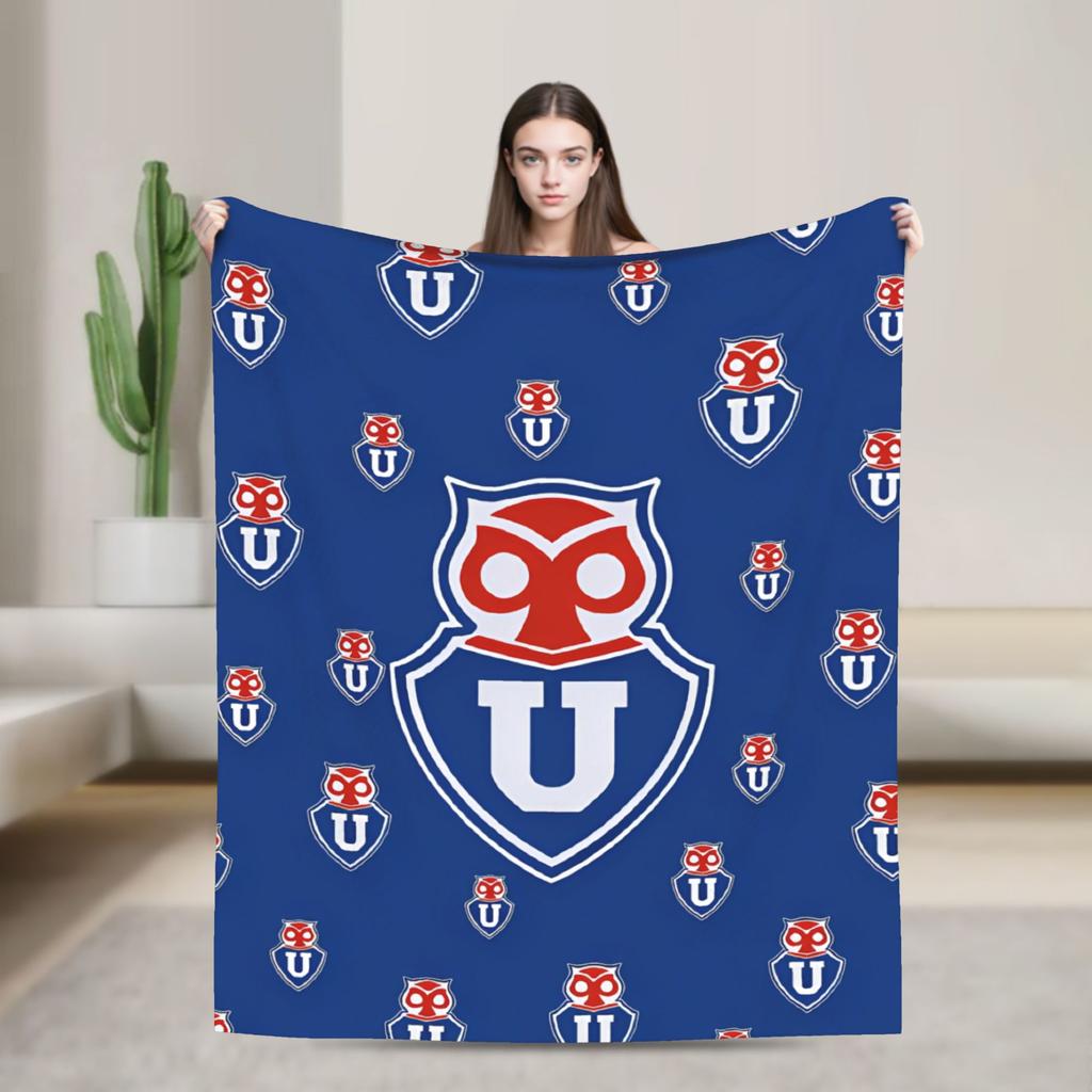 Club Universidad de Chile Copa Chile Flannel Throw Blanket Soccer Blanket for Home Car Super Warm Quilt,