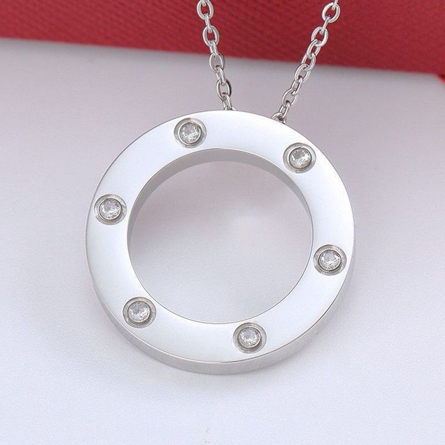 Family Necklace Personalized Gift Linked Circle Necklace Custom Children Name Rings Eternity Necklace Mother Gift