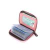 Practical Zipper Business Leather Wallet Card 20 Detents Credit Card Holder Purses Card Case Leather Wallet