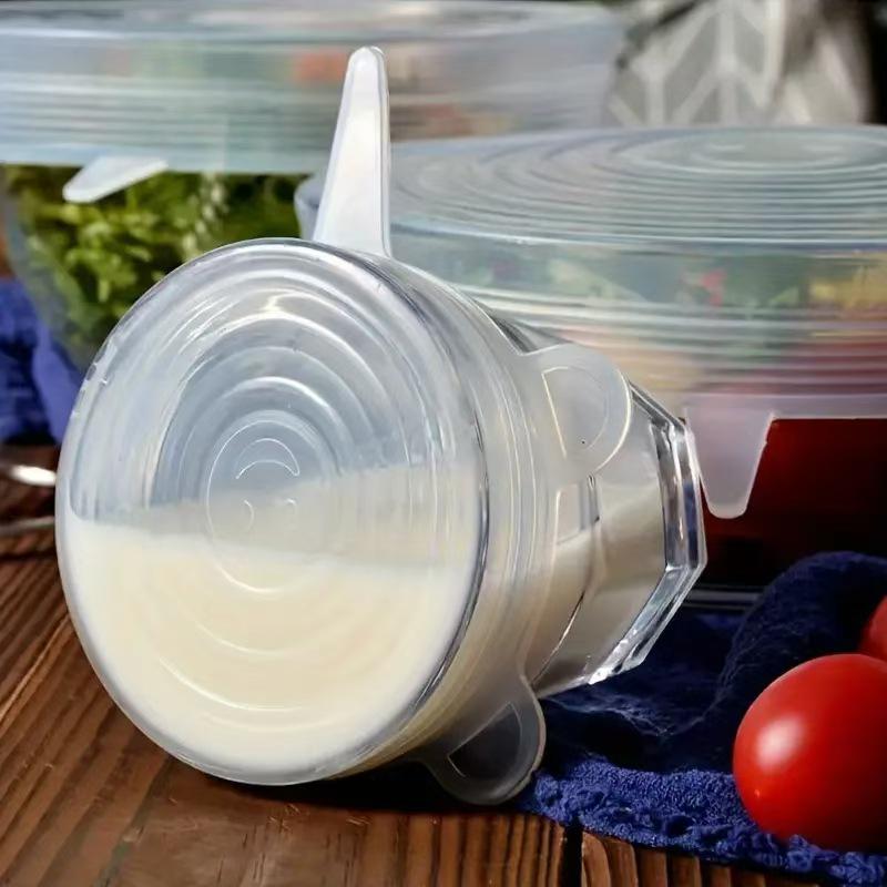 Silicone Food Grade 6-Piece Universal Fresh-Keeping Round Bowl Covers