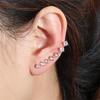 Two-Way Zircon Claw Earrings: Creative Sparkling Diamond Ear Clips & Hooks for Students