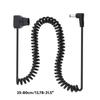 D-Tap to DC5.5x2.1MM Right Angle Coiled Cable Monitors Power Cable for Bmcc Bmpc Camera Power Cord 35cm Unstretched Wire