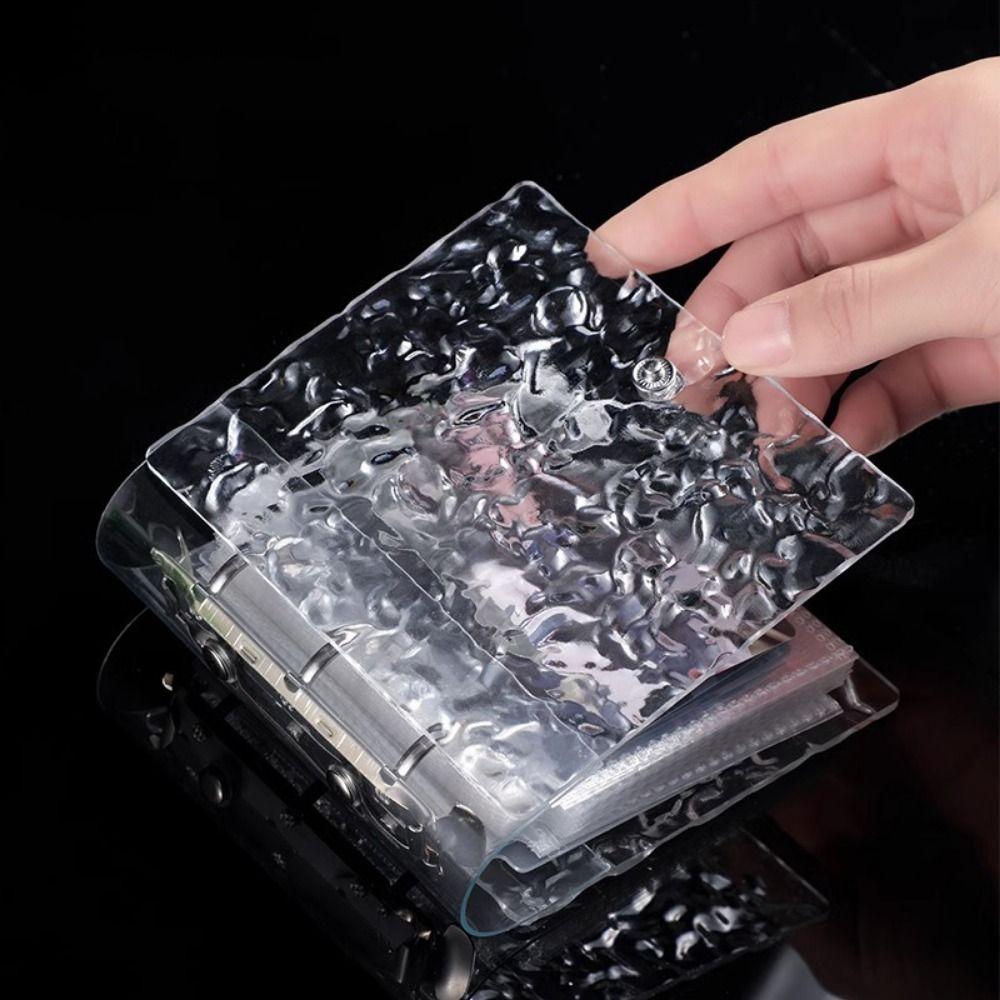 Album foto transparent cu foi libere, detașabil, DIY, pentru birou, cu undă de apă, album foto, decor