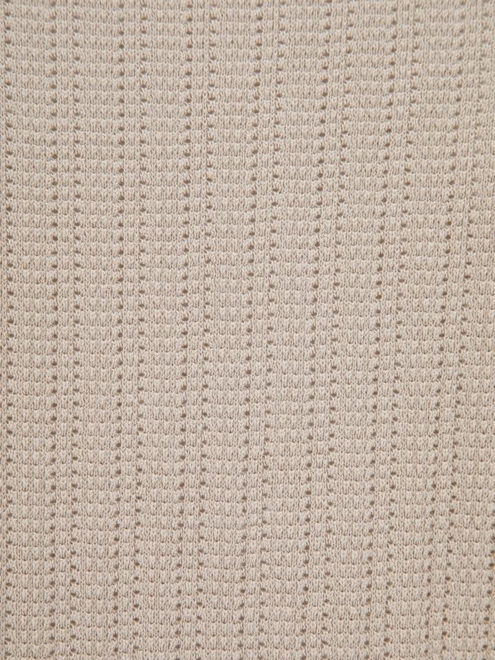 ZIOZIA Men'S) Miracle Cotton Mini Crochet Short Sleeve Sweater_Beige