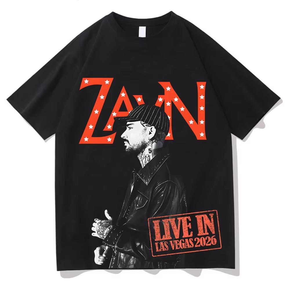 

Zayn Vegas Red Logo Tee Zayn Malik Graphic Clothes High Quality Cotton Comfortable Tshirt Women Unisex Round Neck Short Sleeve Tee L