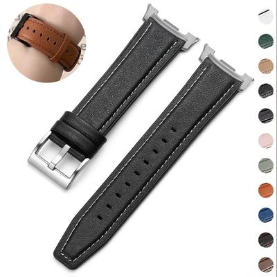 Läderarmband för Samsung Galaxy Watch 8 40/44mm Läder Silikon Hybridarmband för Watch8 Classic 46mm Ultra(2025)