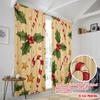 2 Stück, 2D-Flachdruck Kreative Vorhänge Weihnachtsmann mit Geschenk1 Vielseitiger Polyesterstoff (ohne Stange) Art Deco Festlich für