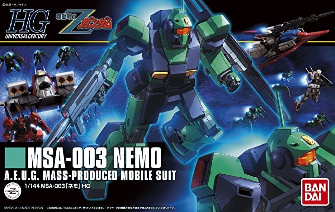HGUC Mobile Suit Zeta Gundam Nemo Scale Plastic Model Kit MSA-003 1/144 Pre-Colored