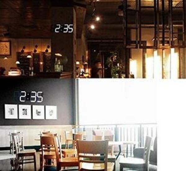 VANGOOD LED Wall Mount Digital Clock 3D 3D Wall Clock with Remote Control and USB Power Adapter - (Black)