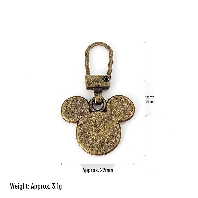 Detachable Metal Zipper Pull Tab Accessory for Bags, Shoes, and Clothes Repair