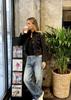 Giacca Casual da Donna Europea e Americana con Collo Alto e Dettagli a Bottone a Rana