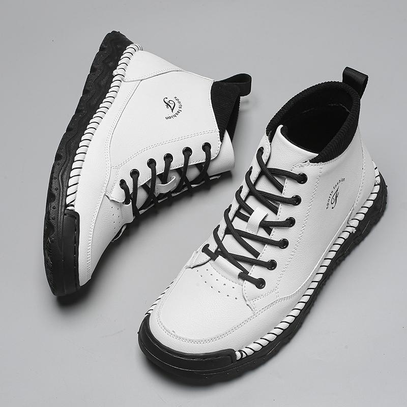 Ručně šité Kožené Pánské Boty Pohodlné Ležérní Kožené Boty Pánské Kotníkové Boty Mokasíny Pánské Pracovní Boty