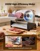 Meat Slicer, 200W Electric Deli Slicer Machine with 190 Mm Sharp Blade, Home Meat-Slicer with 70-100 RPM Slicing Speed, 0-15 Mm Adjustable Thickness,