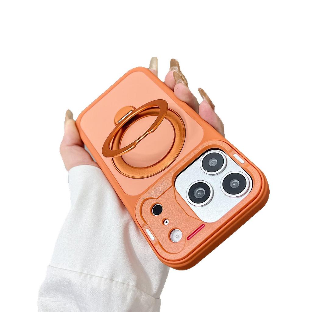Yadun Color Block Rotating Stand Phone Case for iPhone 17PROMAX (Magnetic, Fits 13/14/16/11)