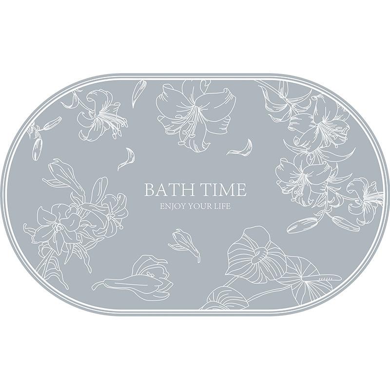 

Luxury Flower Toilet Door Dirty and Easy To Take Care of Door Pad Toilet Bath Area Moisture-wicking Quick Drying Non-slip Foot Mat 40*60cm