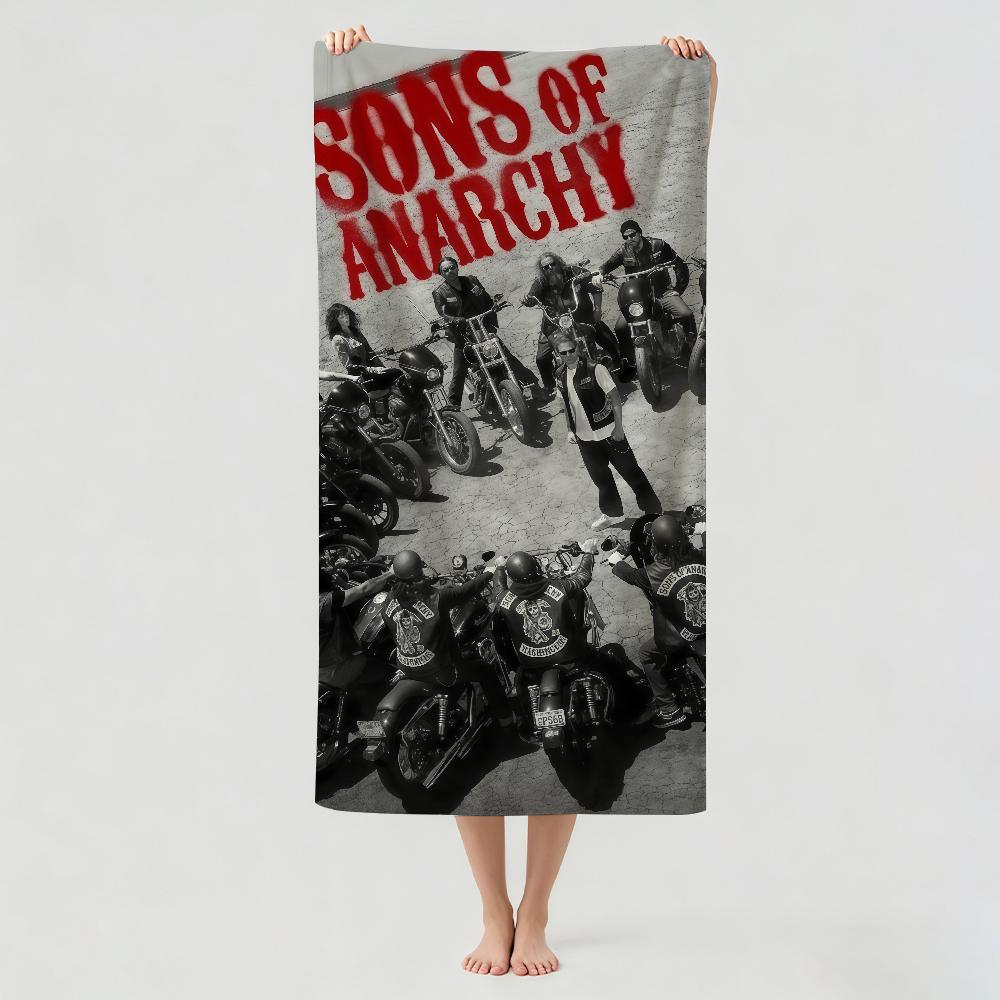 Crime TV series S-Sons of A-Anarchy Towel Drying Bath Towel Applicable To Light Swimming Camping Yoga Beach Out