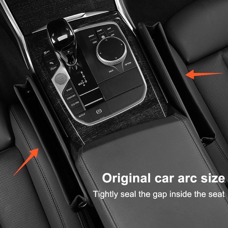 Für BMW 1er 2er 3er 4er 5er 6er 7er X1 X3 X4 X5 X6 X7 87 F20 E36 E46 E90 E39 F10 F16 Auto Sitzspalt Leder Aufbewahrungsbox Dekoration