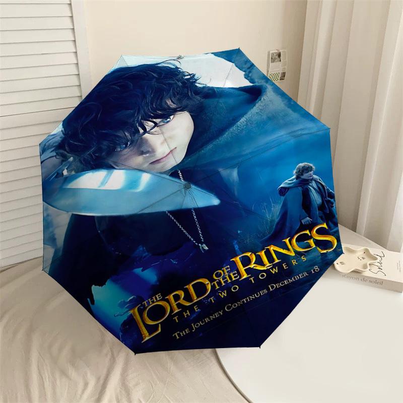 

1pc LORD OF THE RINGS THE TWO TOWERS Folding umbrella automatic open/close, 8-Rib Durable Frame, Compact Folding Design, Ideal Birthday1107L