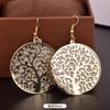 Fashion exaggerated niche temperament fringed earrings retro personality versatile sequined earrings women's long ear jewelry