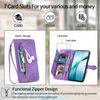 For Honor X5c Plus 4G Zipper Wallet Case with Strap Flower Imprint PU Leather Phone Cover
