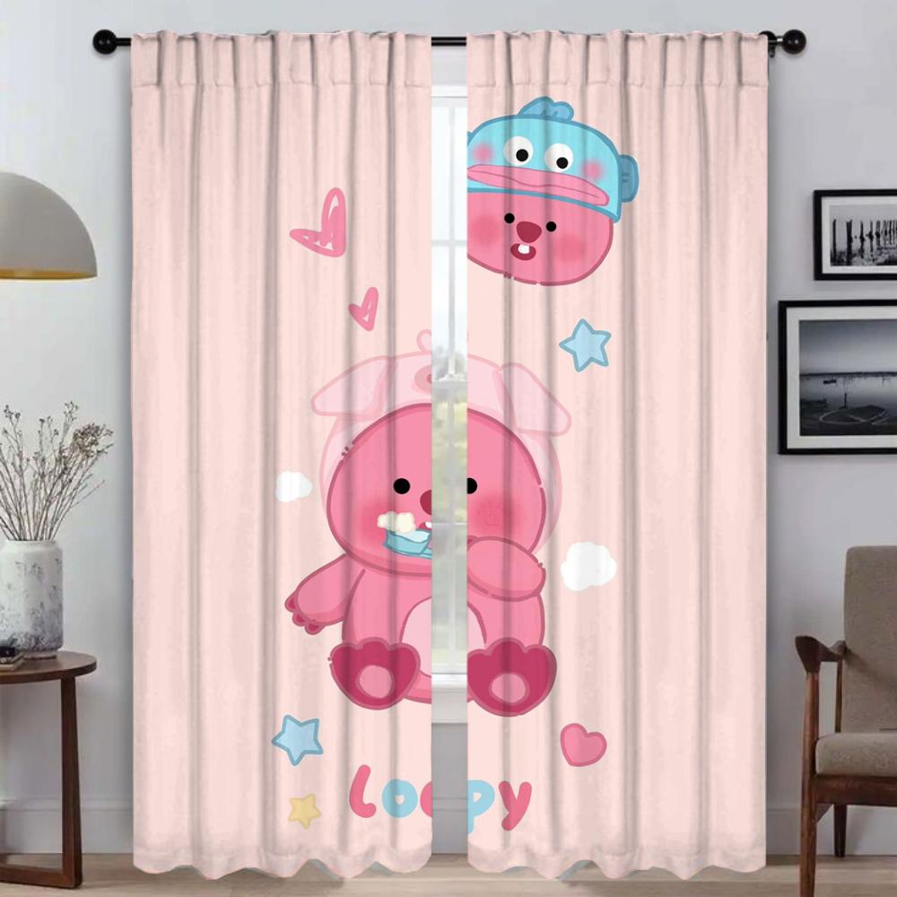 Curtains Child Room Pororos Modern Living Room Curtains for Camera Partition Blackout Curtain Tulle for Bedroom Shades Blinds