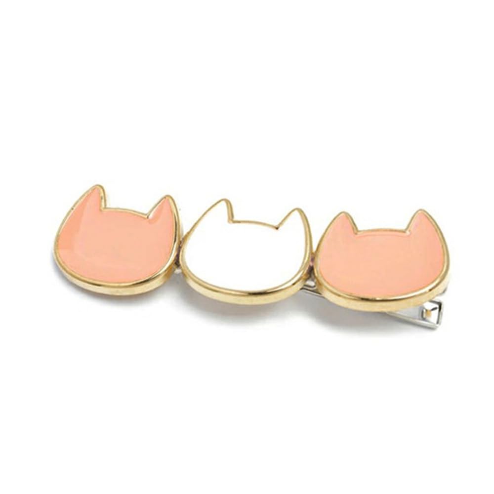 

Hair Clip Cat Cat Cat Face Silhouette Hair Accessory Hair Accessory J3s [PARIS KID S] [Pink]