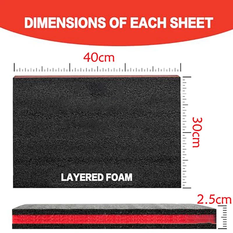 

3 Pack Tool Box Foam,Tool Shadow Foam Inserts For Toolboxes Packaging,Craft,Polyethylene Storage Sheets For Toolbox Hard Case