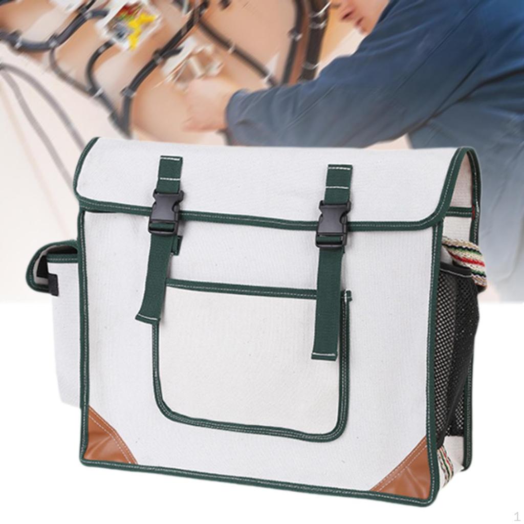 Brašna na nářadí přes tělo, vysoce odolná, velkokapacitní, s popruhem přes rameno pro použití v kanceláři