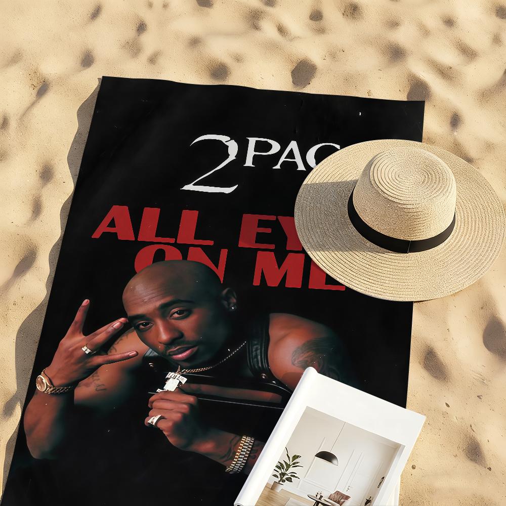 Rapper 2Pac T-Tupac S-Shakur-S Asciugamano Sportivo Asciugatura Rapida Attrezzatura da Viaggio Campeggio Anti-Sabbia Morbido Leggero Grande Asciugamano da Spiaggia