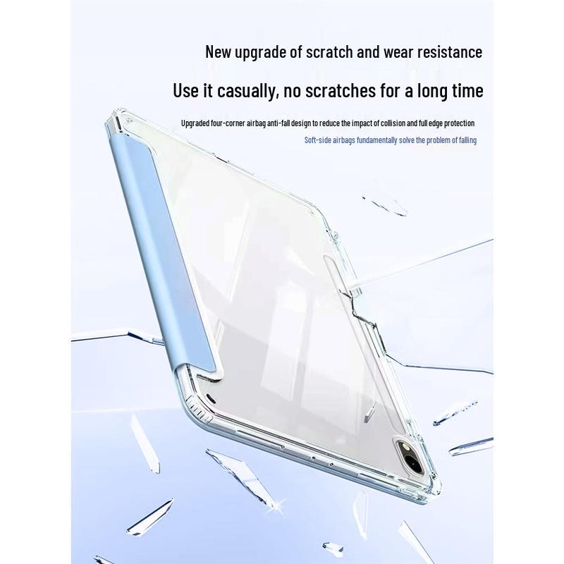 Samsung Galaxy Tab S9 Protective Case: 3+Y Fold, Transparent Acrylic, Full Coverage