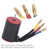 RC 3650 3900KV 4 Pole Waterproof Brushless Motor with 4mm Banana Plug for 1/10 RC Car Upgrade Parts