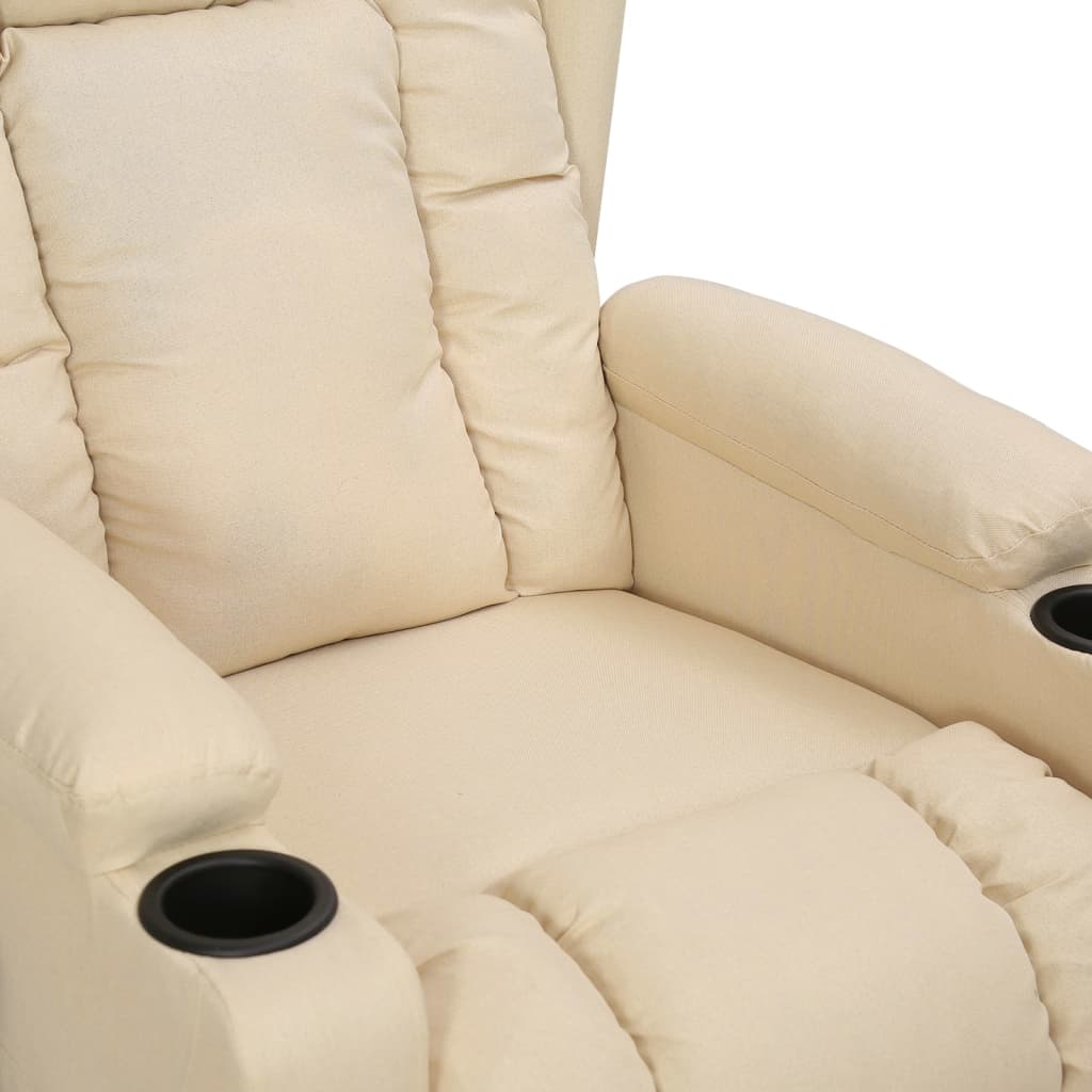 Cream Fabric Recliner Chair