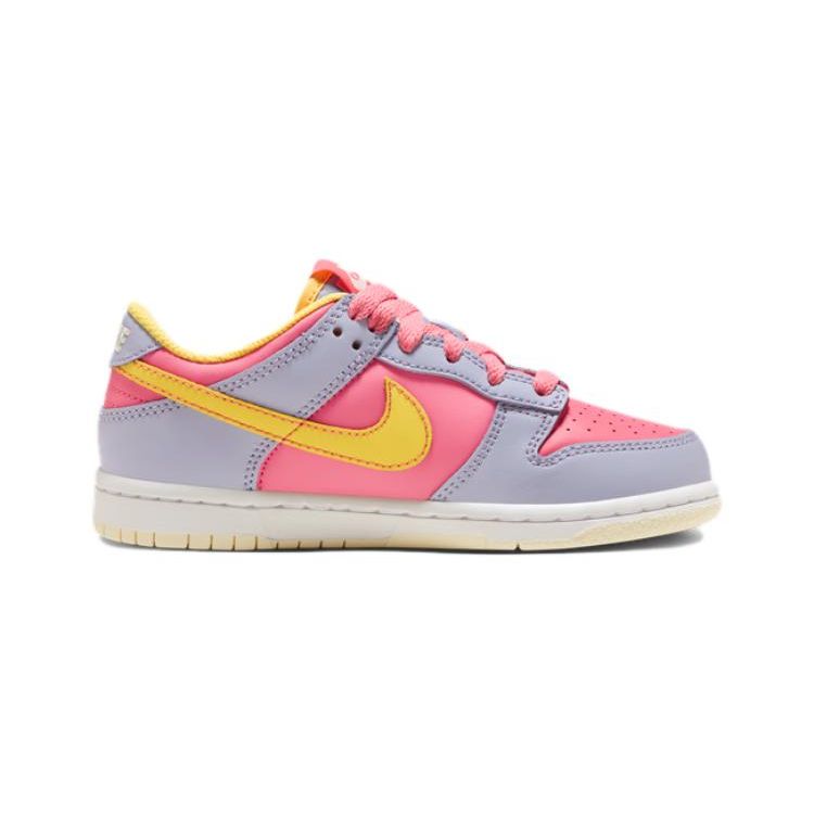 Nike Dunk BP Bequeme Vielseitige Stoßdämpfende Strapazierfähige Low Top Kinder Skateschuhe Kinder Sneaker Grau Rosa DH9756-500