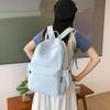 Lightweight Travel Backpack Women Large Capacity Backpack Solid Color Student Schoolbag