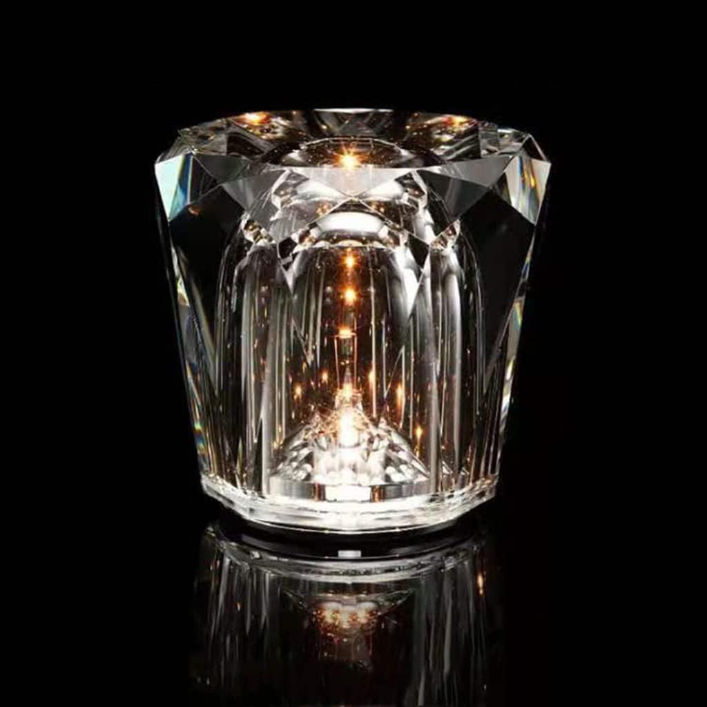 Crystal Table Lamp, Eye-Caring Night Light, 3 Color Lights Dimmerable Desk Lamp, Atmosphere Lamp for Kids, Baby, Living Room, Office (Color : Style3)