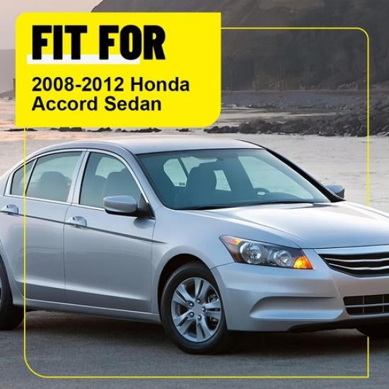 6X For 2008 09-2012 Honda Accord Sedan Door Pillar Post Window Door Trim Cover