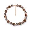 European and American personality niche ins style fashion versatile simple irregular geometric ceramic beaded women's necklace