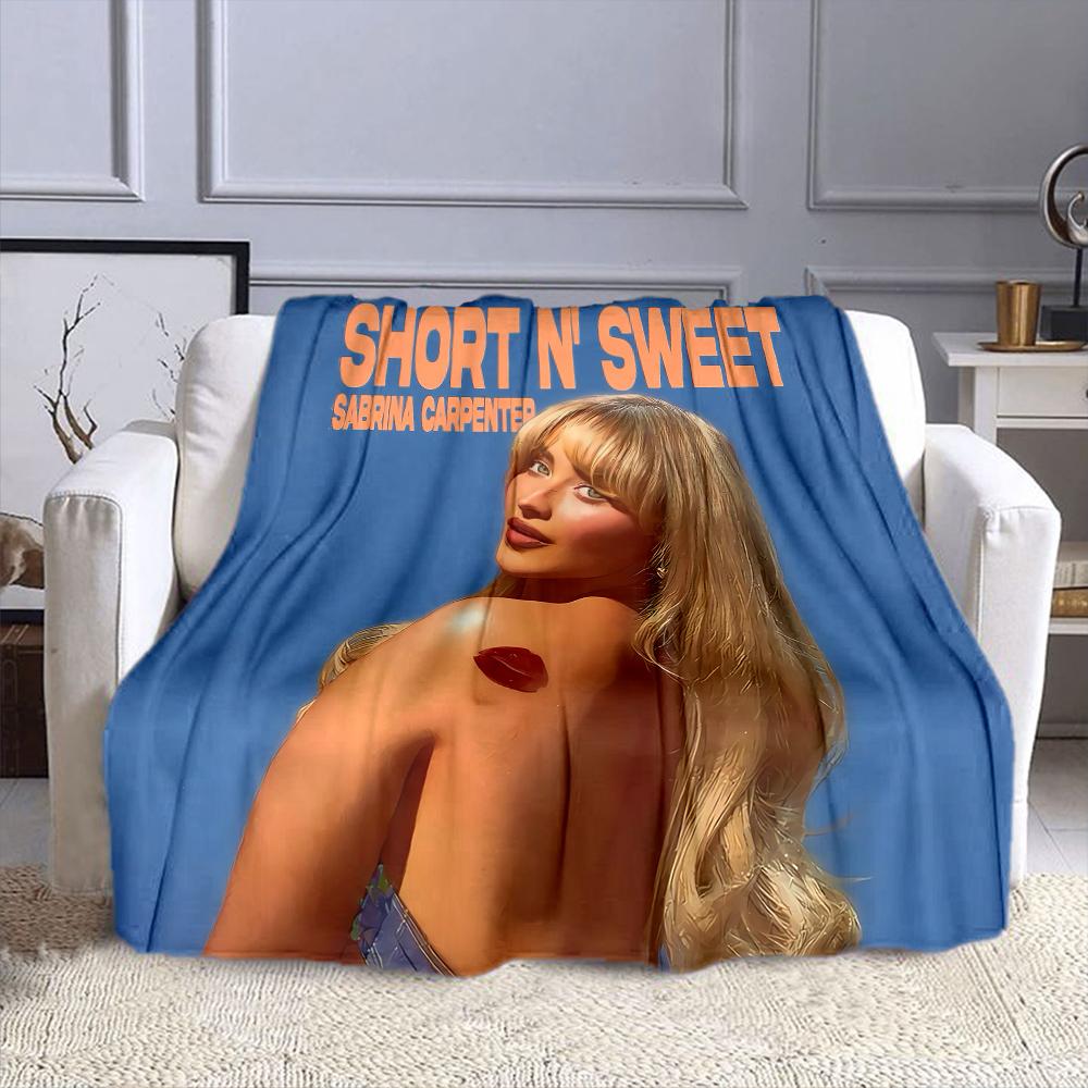 "Short N' Sweet Graphic Design Print" Patterned flannel blanket perfect for the bedroom living room, sofa, or a little nap