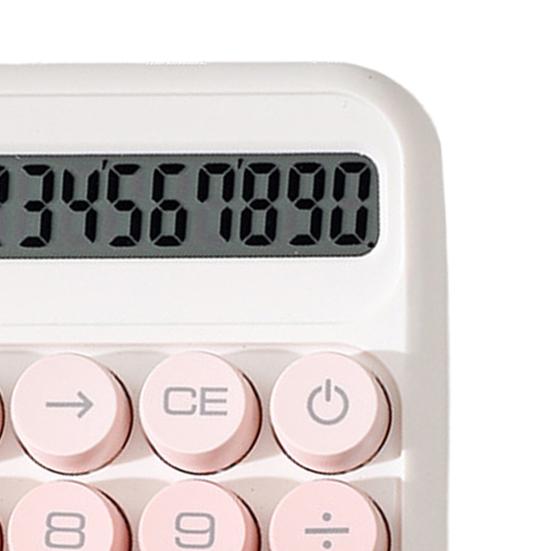 Retro Mechanical Calculator 10-Digit LED Display Calculator with Tilt Screen Tactile Keyboard Student Calculator for Office School