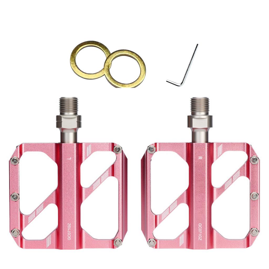 Bike Pedals Lightweight Triple Bearing Non-Slip Pins for Mountain Road Bikes