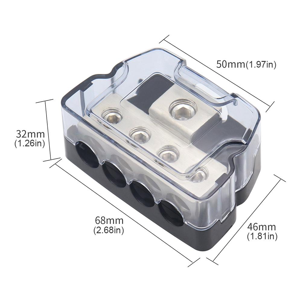 Car Audio Power Distribution Block 4/8AWG Out Distribution Block Junction Box Car Stereo Audio Power Ground Distribution Block