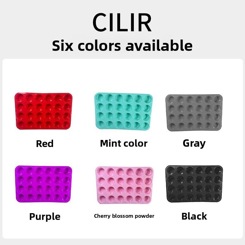 Silicone Cake Mold 24 Hole Baking Pan With Nonstick Surface For Diy Pastry Making