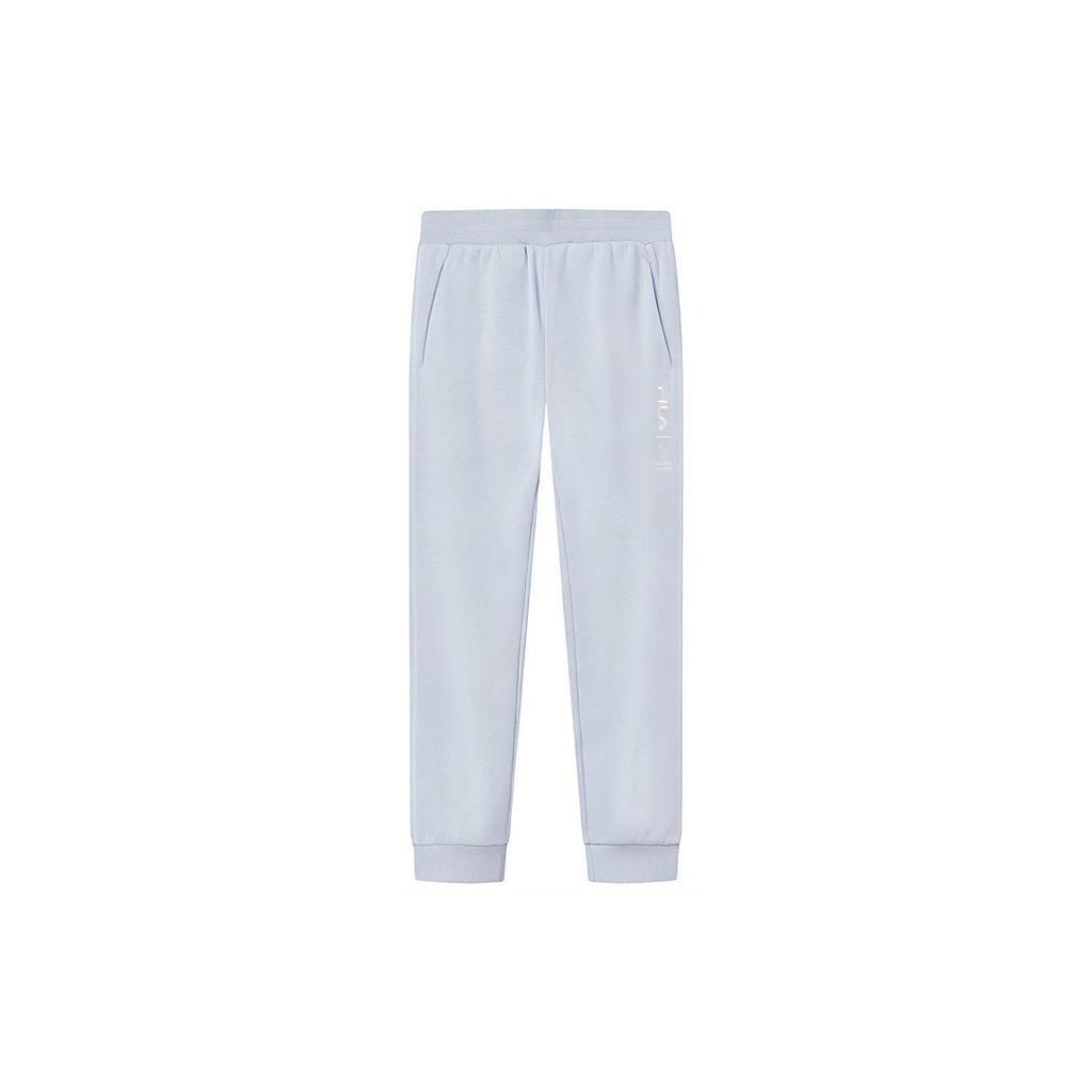 Fila FW22 Logo Embroidered Tapered Casual Pants Women Bottoms Sunlight-Blue F11W249601FLB