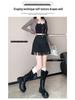 Autumn/Winter High-Waisted Suede Tassel Midi Skirt - Fashionable & Versatile