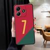 Fußball SuperStar Nummern Hülle für Xiaomi Redmi Note 13 14 Pro Plus 11s 10S 9S 7 8 9 10 11 12 Pro 12s Schwarze Weiche Handyhülle